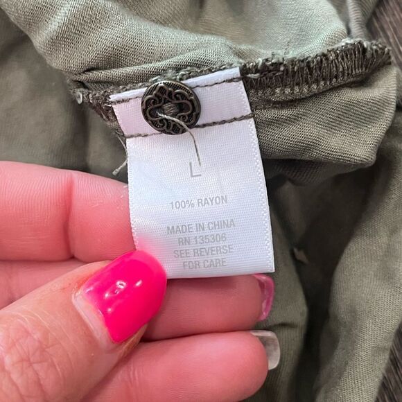 NWOT Westport 1962 Button Front Rayon Long Sleeve Blouse Size L - Picture 5 of 7